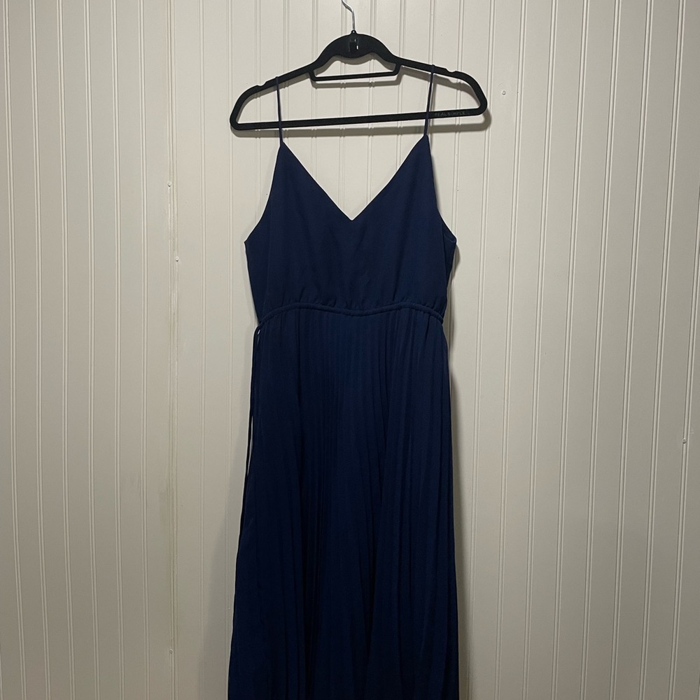 ASOS Petite Blue Maxi Dress Spaghetti Strap V-Neck